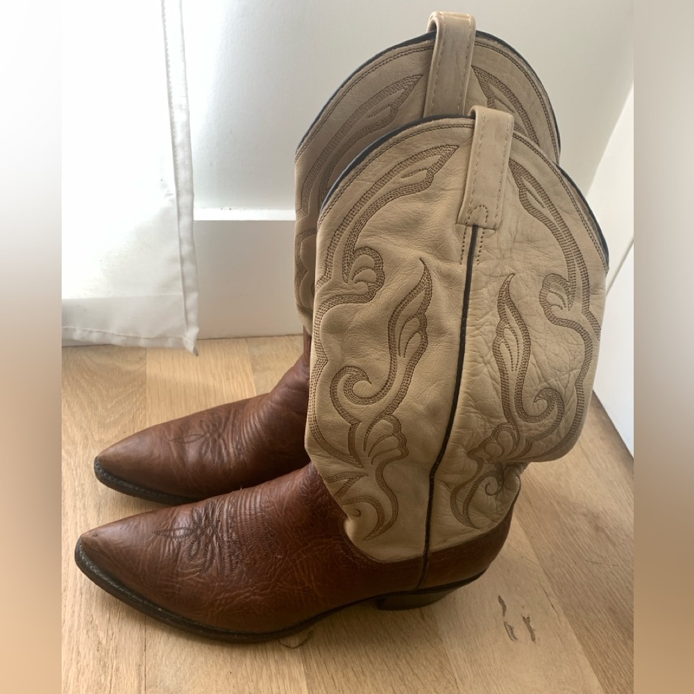 Dan Post Flame Vintage Cowboy Boots Unisex Authentic